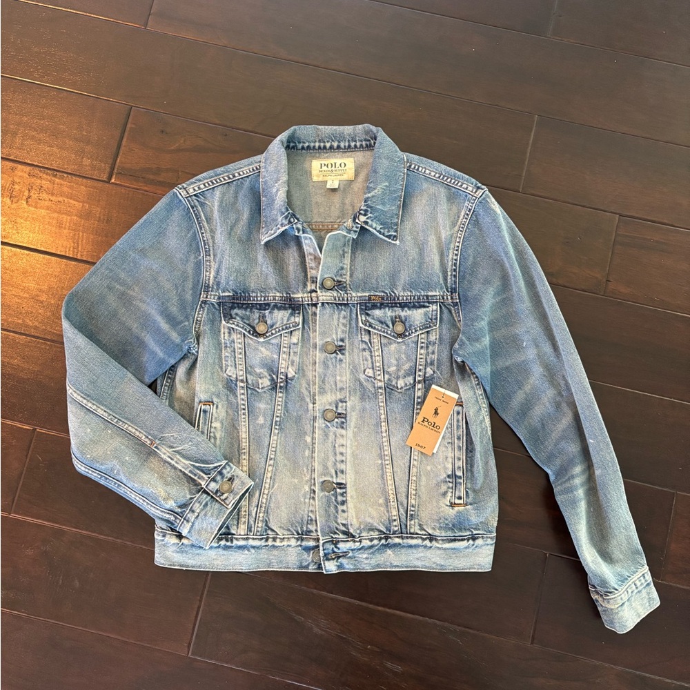 Polo by Ralph Lauren Pathwork Flag Light Blue Denim Jacket